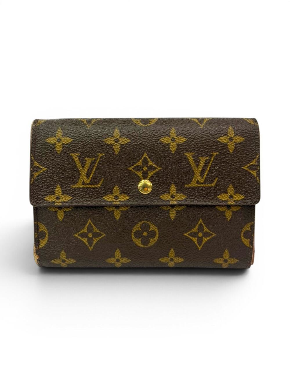 Vintage Louis Vuitton Monogram Porte Trésor Étui Chéquier Wallet M61200 France
